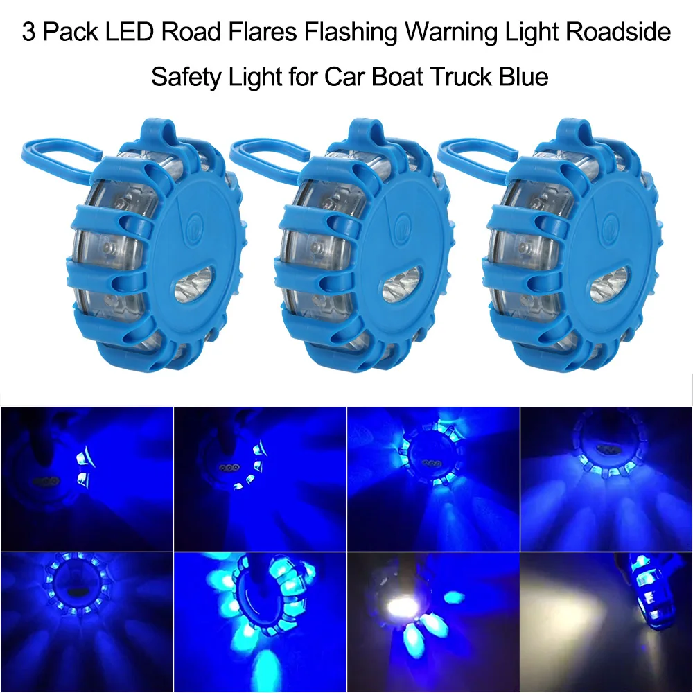 LED Road Flares Flashing Warning Light Roadside Emergency Flares