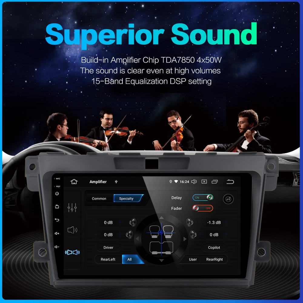 Dasaita 9 "IPS Авторадио 1 Din Android 10 0 для Mazda CX 7 2008 2009 2010 2011 2012 2013 2014 2015 GPS 1080p видео стерео