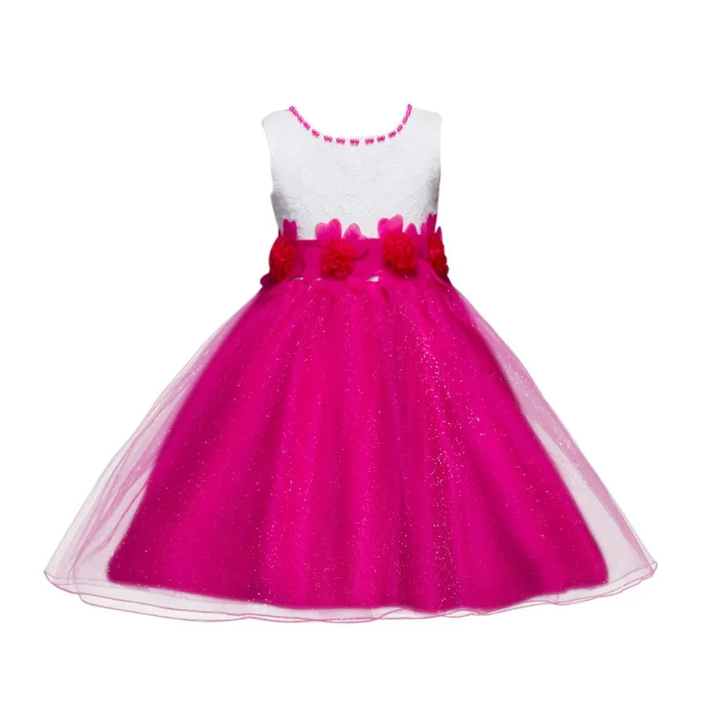 

Children Girl Dress Party Wedding Flower Lace Dress Children Costumes Dress Formal Chiffon Sleeveless Stage Dresses sx1
