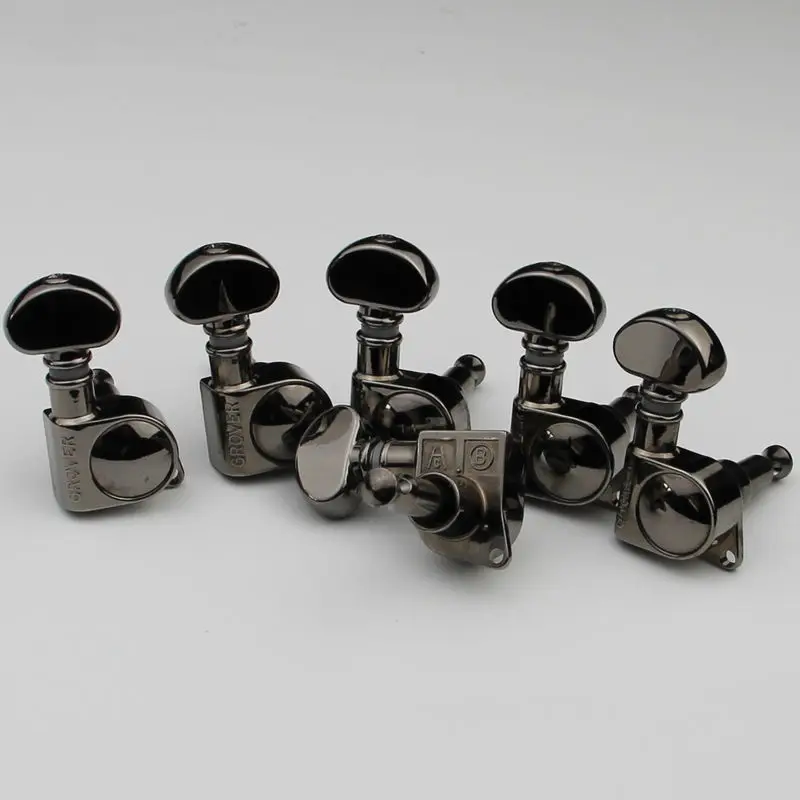 6R Bright Black Small handle Tuning Guitar Machine Headsguitar machine