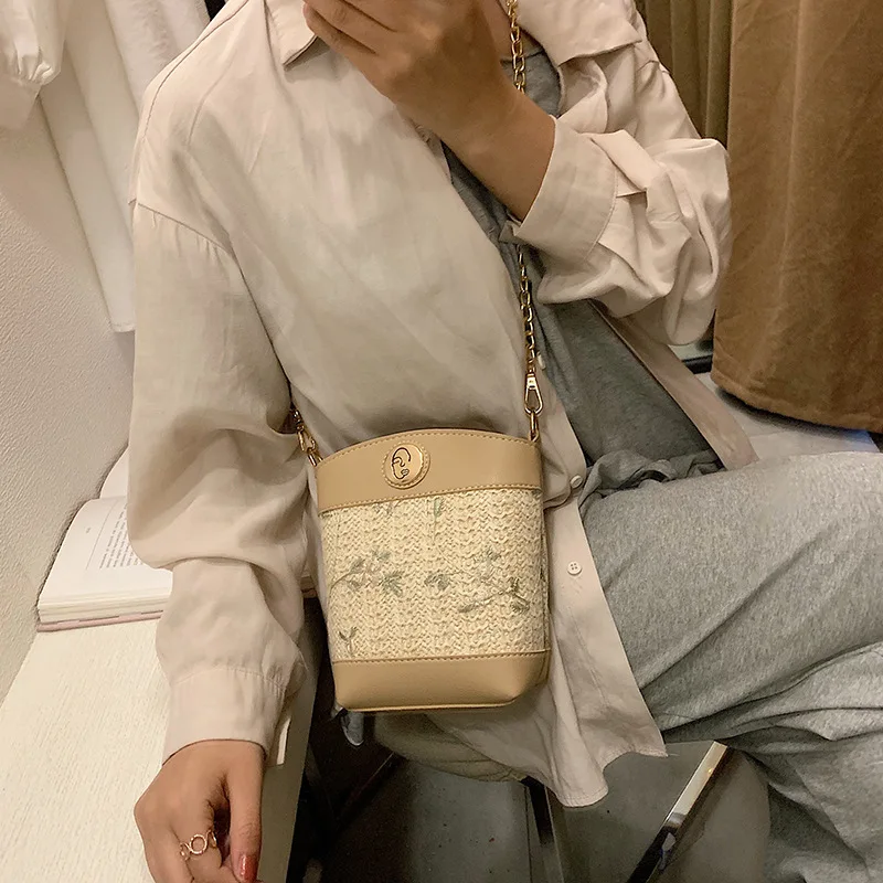 

Bags Handbags Women bag Famous Brands Fashion Solid Color High Capacity Weave Shoulder Bucket Bags Bolso bolsos Mujer handbag