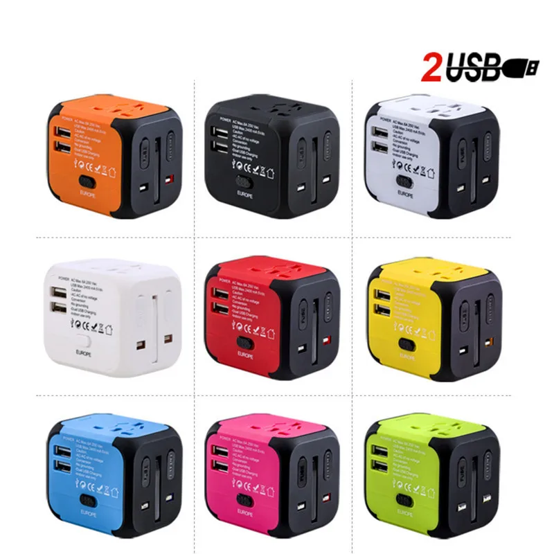 

changeover plug EU/US Plug Multi-functional 220V 2.4 A Wired Charger Extension Electrical Socket Double Layer With Dual USB Port