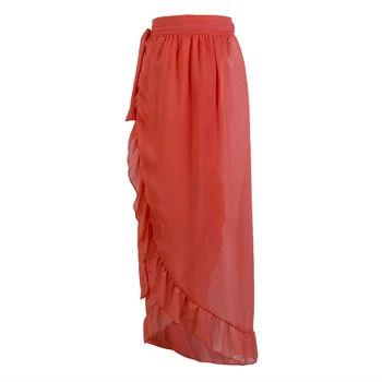 

Summer Women Boho Ruffled Chiffon Sexy Skirts Long Maxi Beach Casual Ruffled High Waist Skirt New Fashion Streetwear