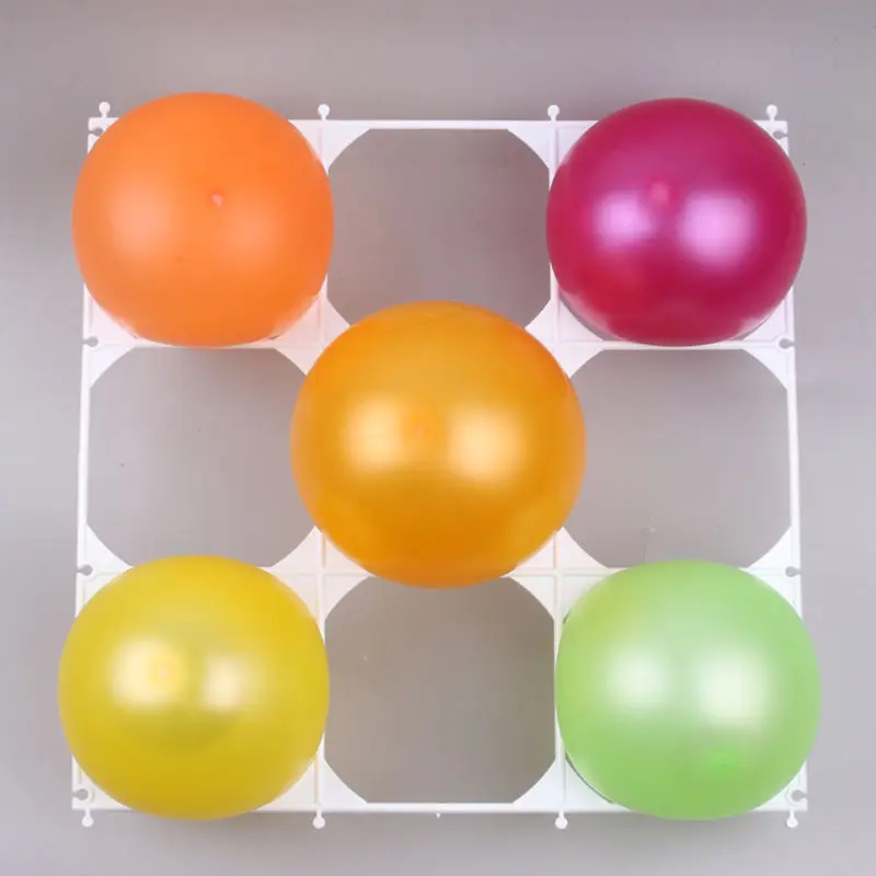 

GOGO PAITY The new nine-grid square five-inch latex balloons with a ball grid can do a variety of balloon wall background