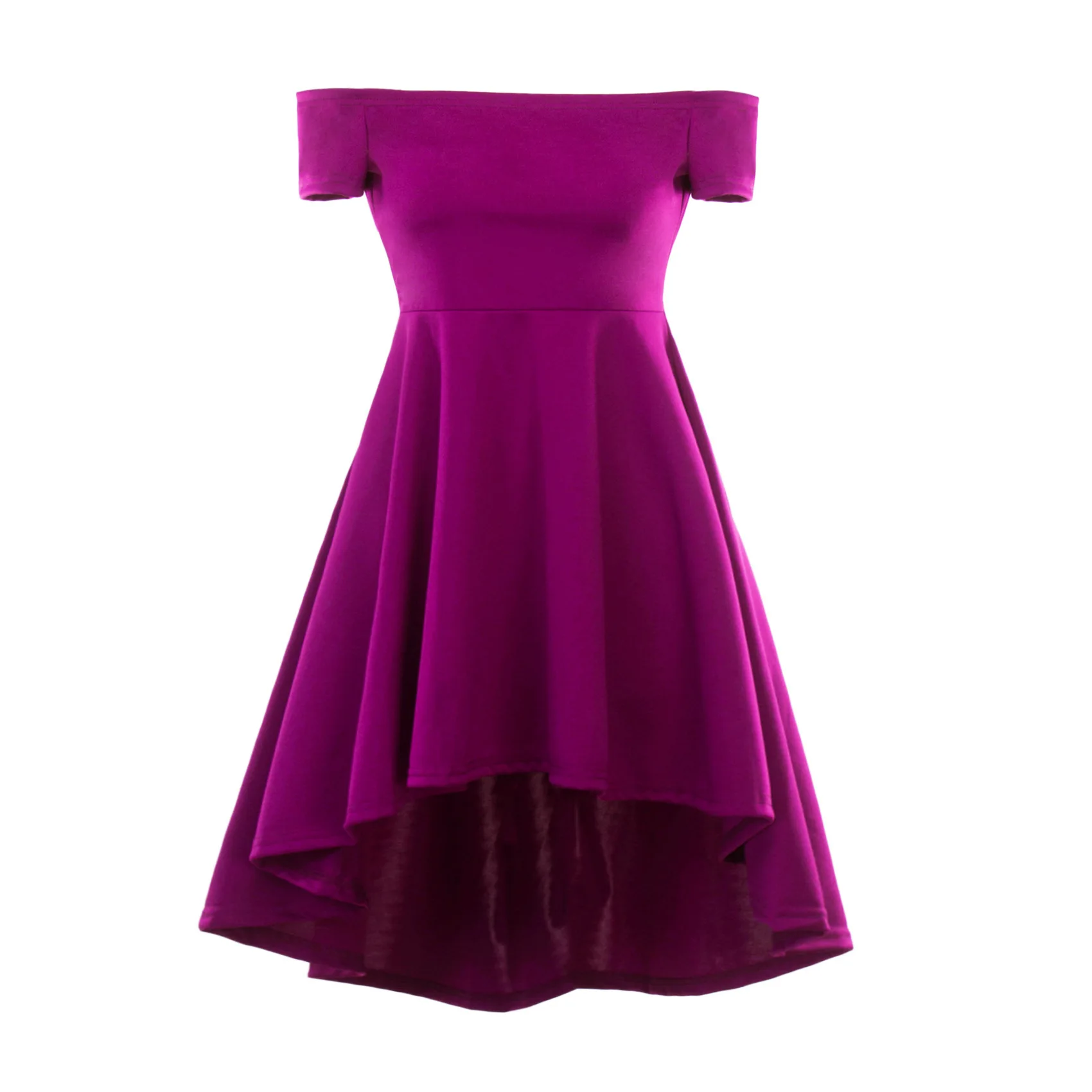 BacklakeGirls/Новинка года; Лидер продаж; Сатиновые коктейльные платья с открытыми плечами; вечерние платья с короткими рукавами; разные цвета - Цвет: Purple