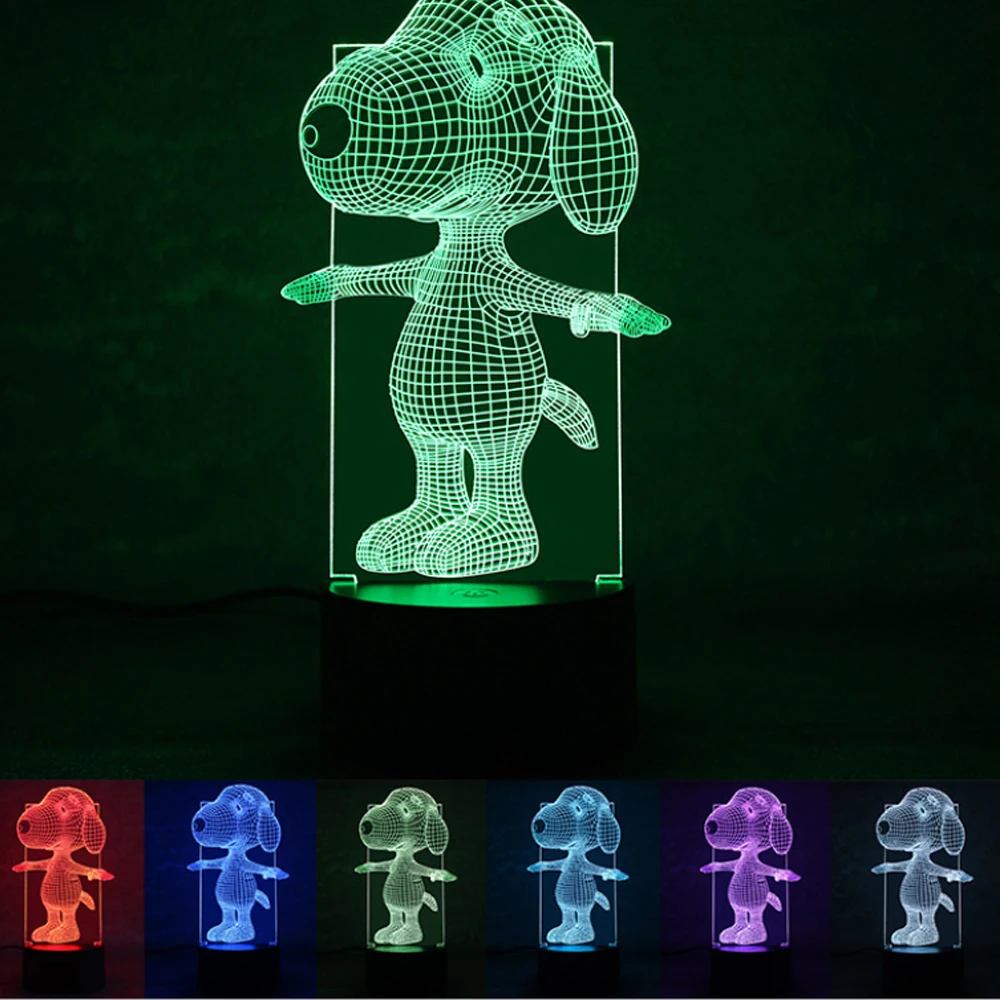 

3D Visual Illusion Lamp Transparent Acrylic Night Light LED Lamp 7 Color Changing Touch Table Lamp Kids Lava Lamp