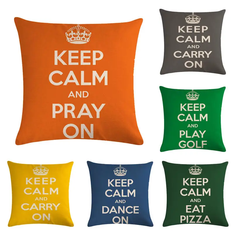 45cm 45cm Design Of Keep Clam Pattern Linen Cotton Throw Pillow Covers Couch Cushion Cover Home Decorative Pillows Cushion Cover Aliexpress