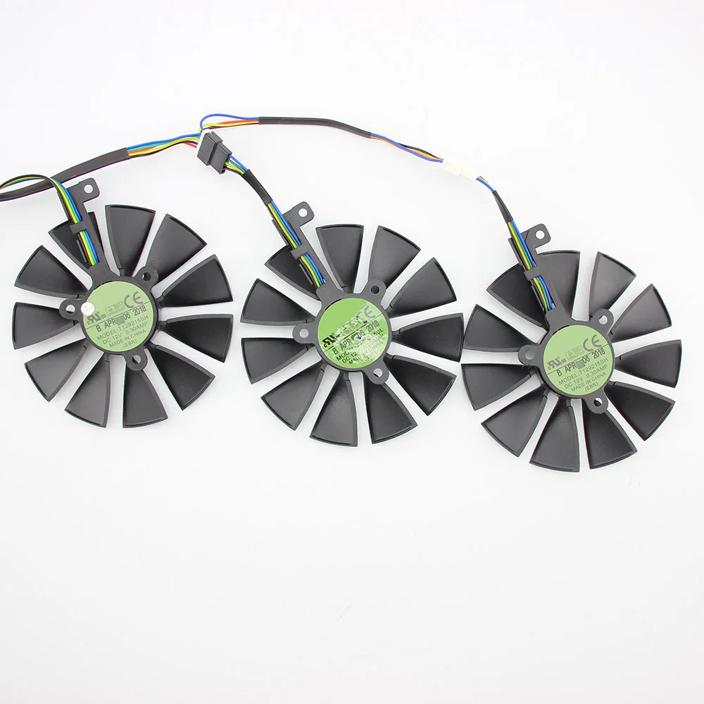 Najtaniej FreeShipping T129215SH T129215SL 12V 0.30A rozmiar wentylatora 87mm 3 otwory dla ASUS ROG STRIX RTX 2070 O8G GAMING wentylator karty graficznej