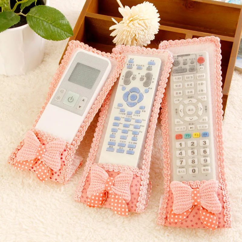 

TV 1PC Creative Knit Lace Remote Control Dust Protection TV Air Conditioning Set Textile Protection Bag sale sell-out S/M/ L
