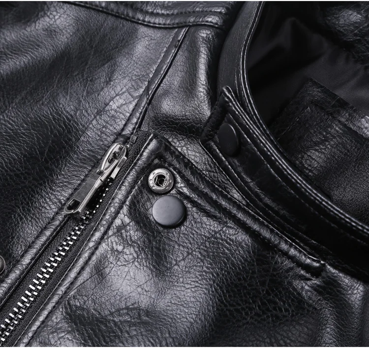 Зимняя мужская байкеры мотоциклетная куртка из искусственной кожи короткие тонкий метросексуал мужчины рыцарь моды черный кожаный пиджак пальто F7091