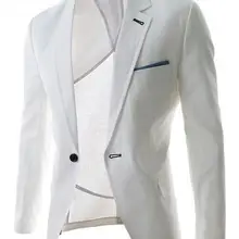 Новое поступление, однокнопочный блейзер для отдыха, мужской весенне-осенний приталенный повседневный костюм, кофейный темно-синий Блейзер, одежда