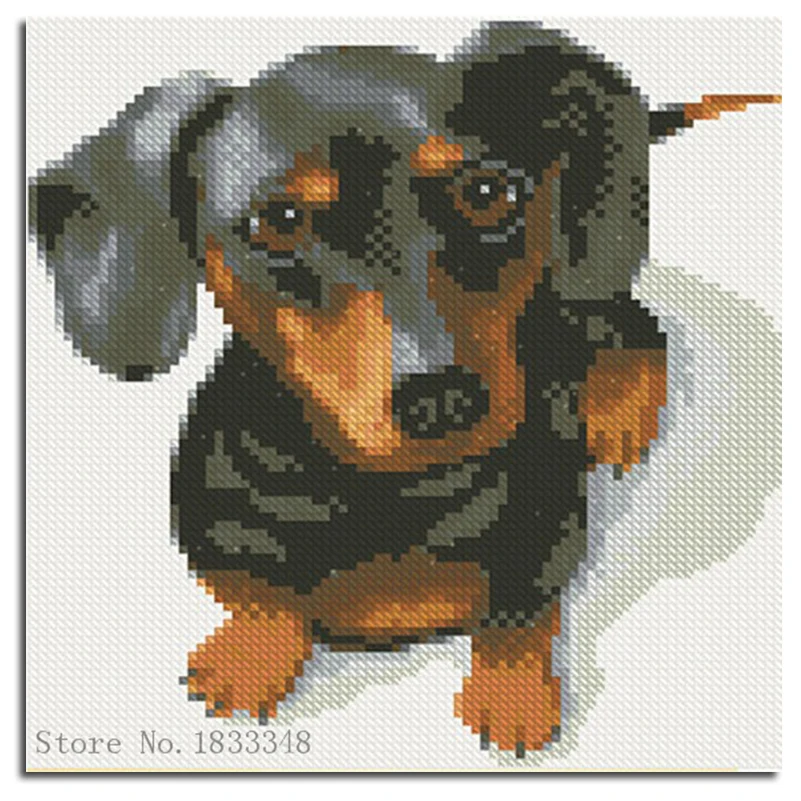 

Diamond Embroidery Sausage Dog 5D Diamond Mosaic Animal Diamond Painting Cross Stitch Beadwork Icon Set Beadwork Needlework Kits