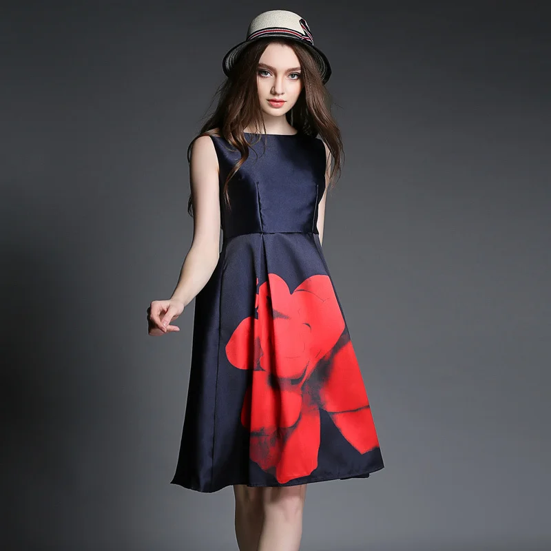 STKKOO 2017 European Summer Autumn High Quality Dress Sleeveless Women