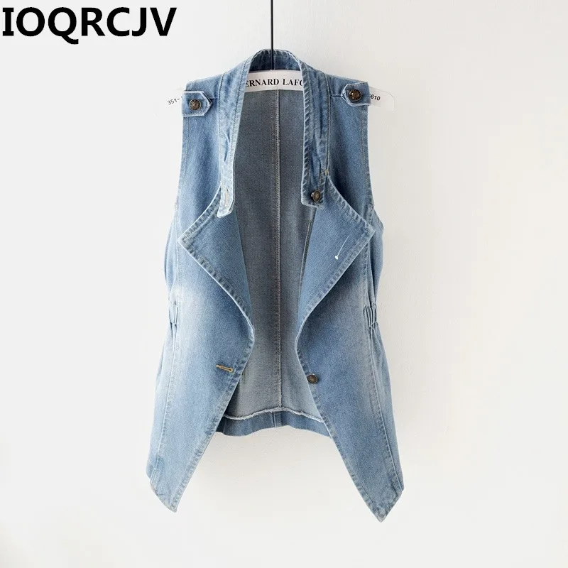 sleeveless long jean jacket