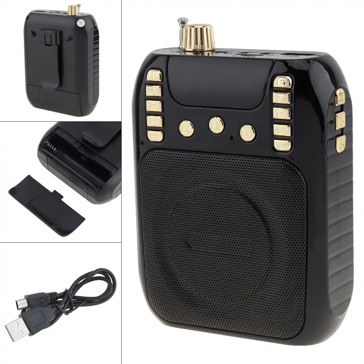 

T506 Portable Radio Mini Audio Card Speaker FM Radio with Audio Radio Amplification for Guide / Teacher