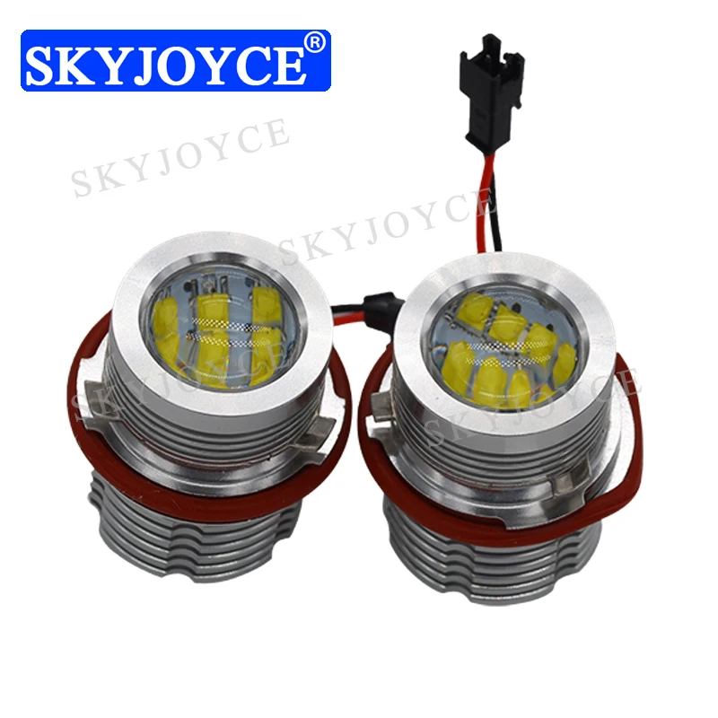 

SKYJOYCE E39 60W LED Angel Eyes DRL Halo Ring White Blue Red Yellow LED Light For E39 E60 E63 E65 E53 E83 E87 LED Marker Kit