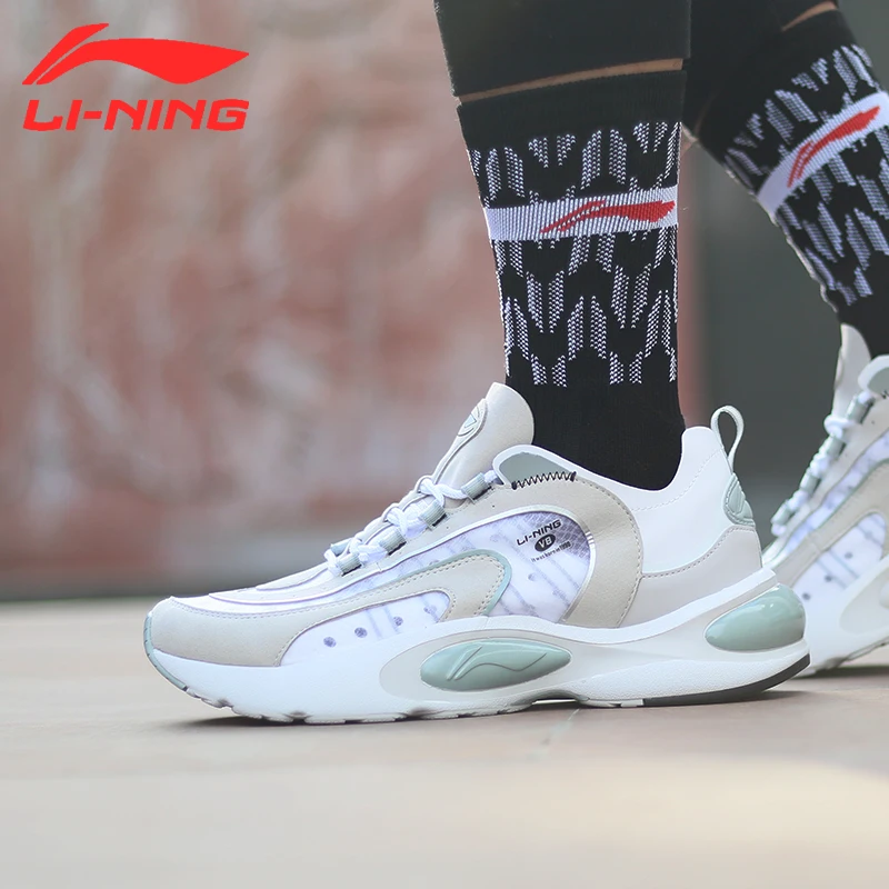 Li-Ning/мужские кроссовки V8 с подушкой, LN CLOUD LITE, Ретро стиль, дышащая подкладка, спортивная обувь для папы, кроссовки ARHP093 XYP913