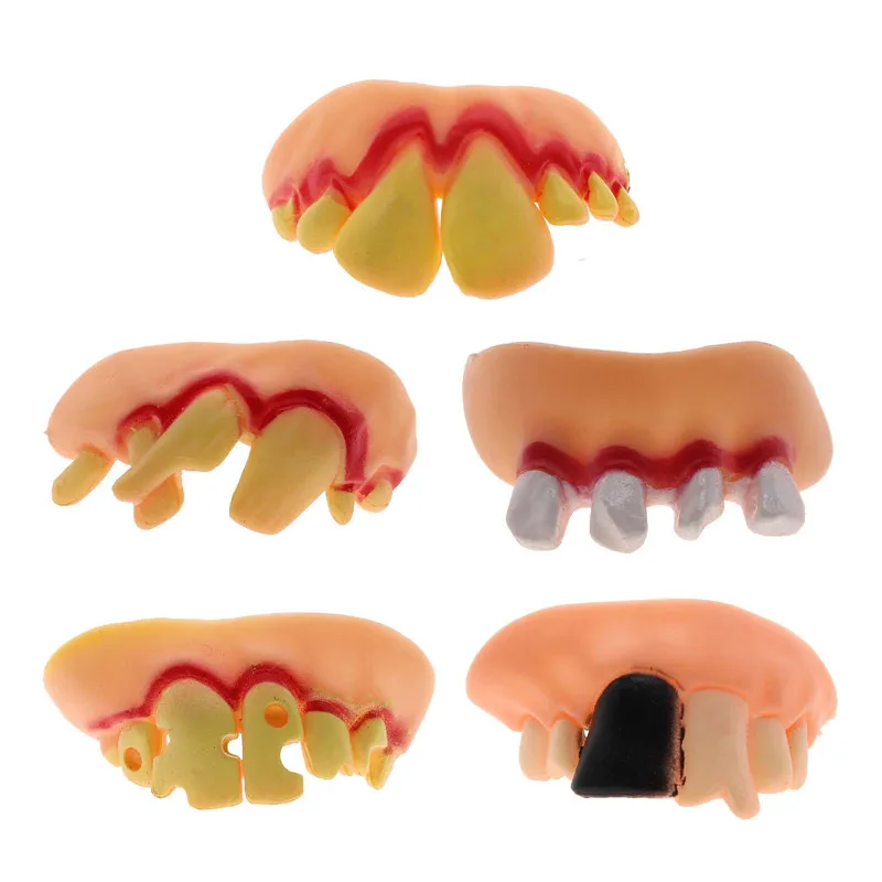 

Ugly Funny Goofy Gag Gift Fake False Teeth Dentures for Costume Halloween Party