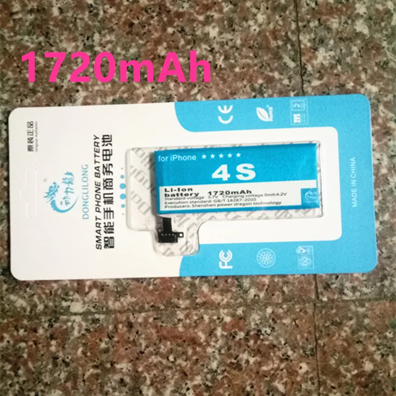 100% Original DLL Battery For iPhone 4S 4GS 1720mAh Real