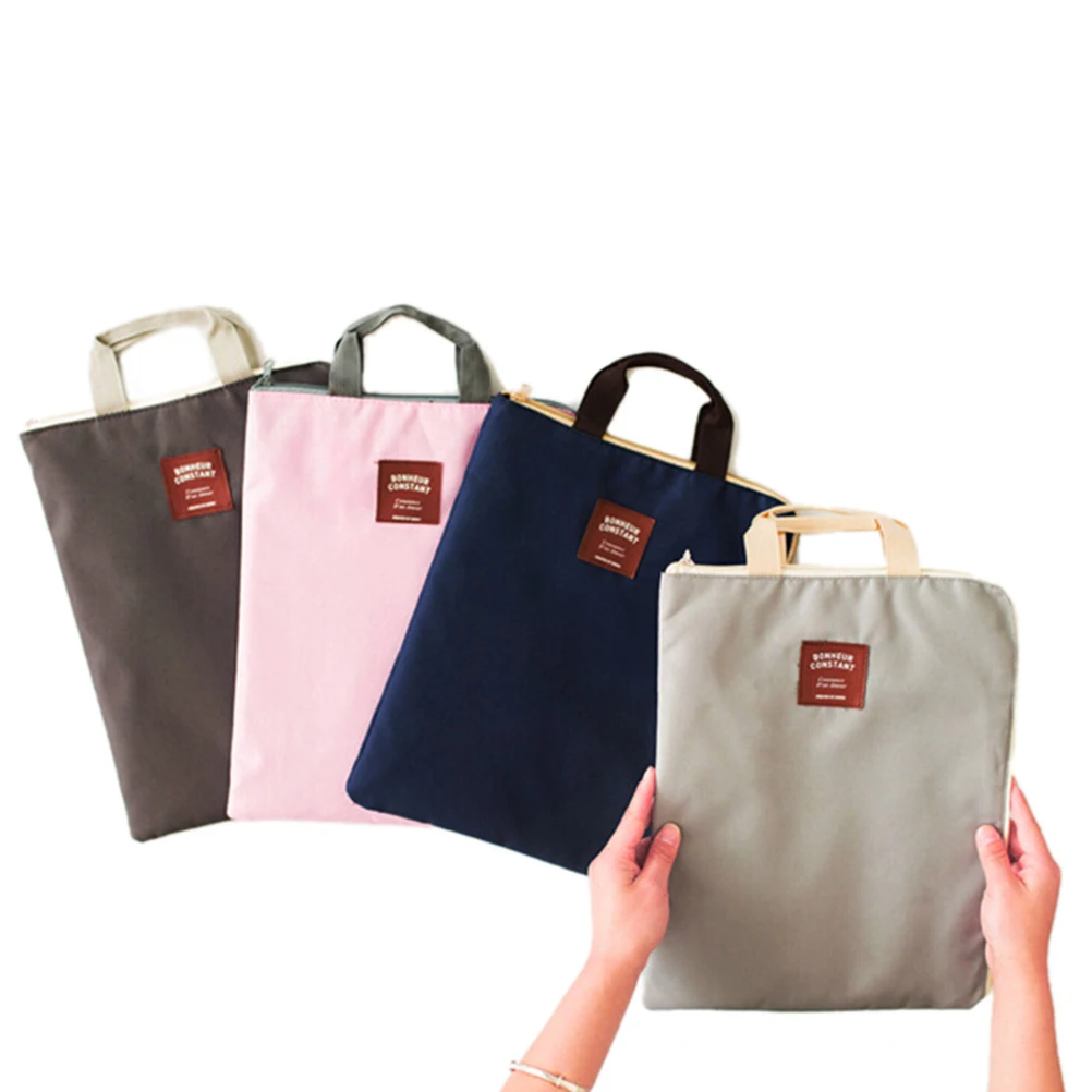 

Fashion A4 Canvas File Folder Bag Document Organizer Bag Cartella Documenti Archivador Documentos Briefcases 4 Colors