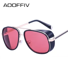 RTBOFY моде бренд пар панк Мужчина солнцезащитные очки мужской конструктор железный человек UV400 ретро солнцезащитные очки