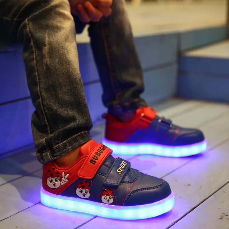 Children S Boys Shoes Led Flash Sneaker Kids Baby Usb Charging Children S Boys Shoes Led Flash Sneaker Kids Baby Usb Charging Lights Casual Autumn Light Emitting Sport In Sneakers From Mother