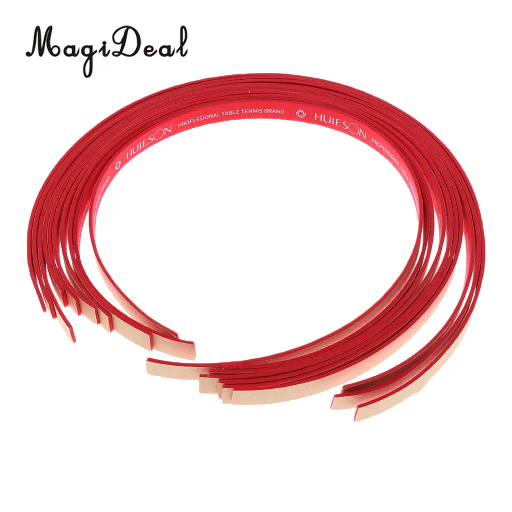 

MagiDeal Professional 10Pcs Table Tennis Edge Tape Pingpong Racket Side Tape Protect Black / Red Edge Desk Protection Gifts