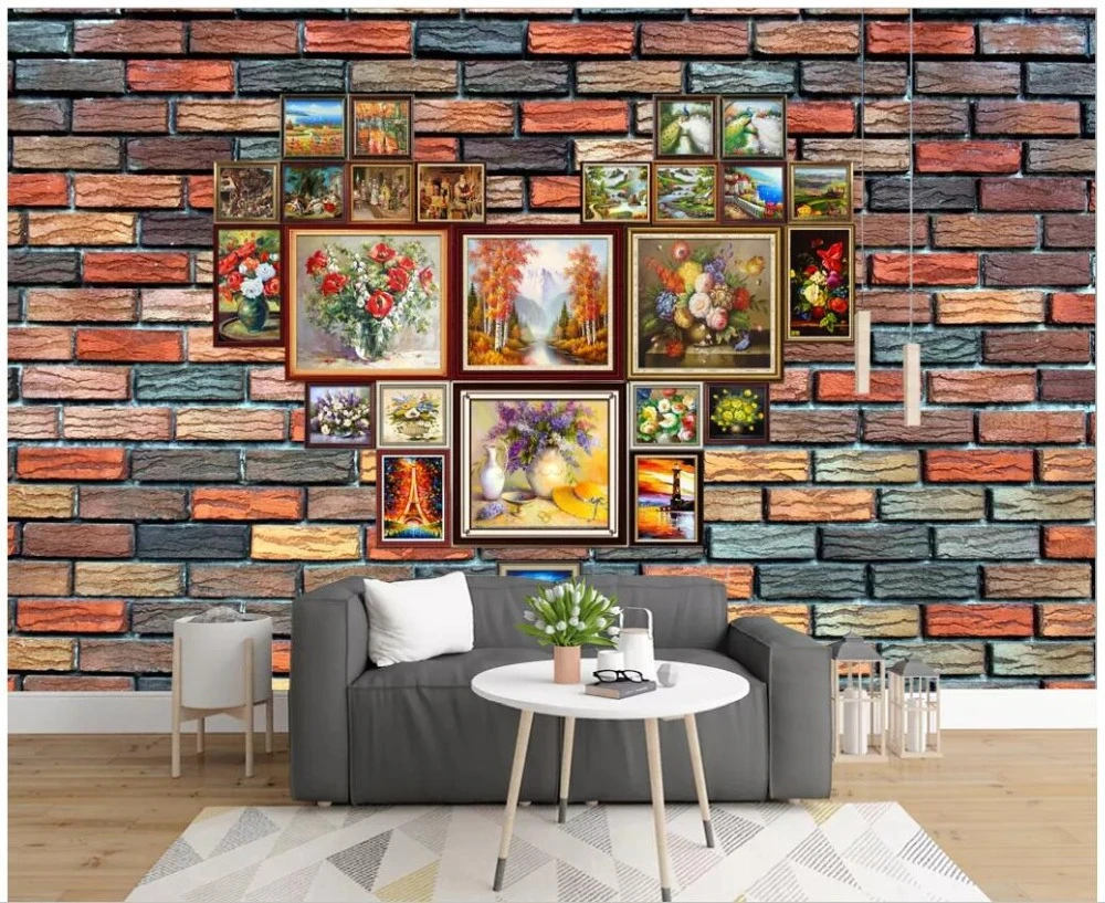 3d写真wallpaerカスタム壁画ハンドペイント油絵写真壁コラージュレストラン装飾リビングルームの壁紙3 D 壁紙 Aliexpress