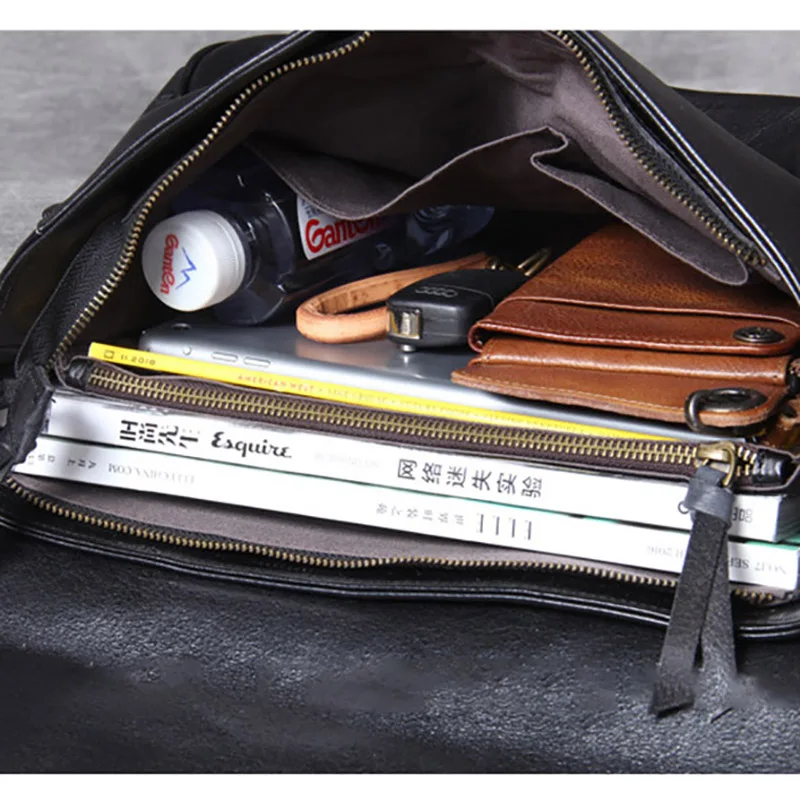 AETOO New Retro Classic men's Postman bag, head-layer cowhide original handmade casual shoulder crossbody bag