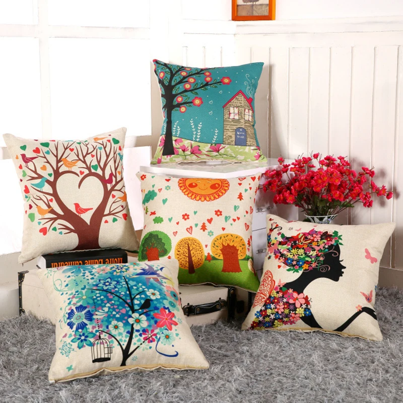 

European Landscape Cushion(not including filling) Home Car Throw Pillows New Arrivel Cushions Decorative Throw Pillow CA