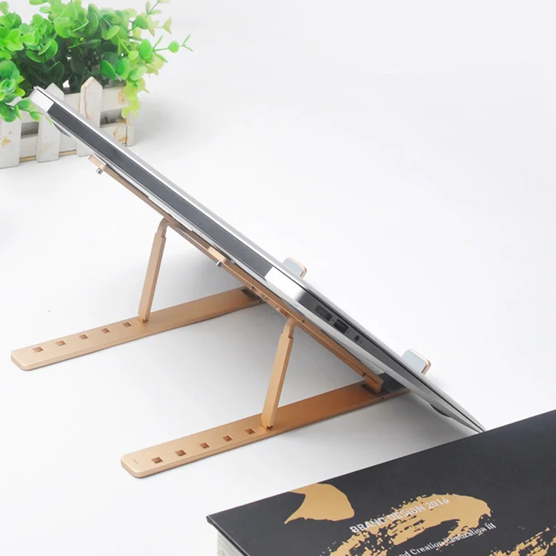 Эргономичная алюминиевая Портативная Складная охлаждающая подставка для ноутбука для Macbook Регулируемая подставка для планшета держатель для ноутбука 15,6 дюймов