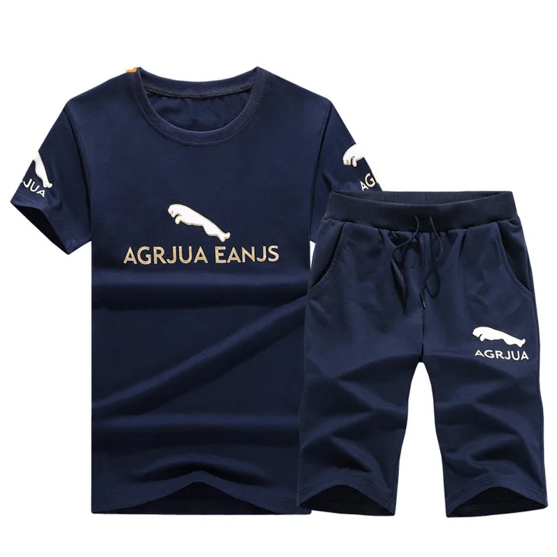 

2Pcs T- Shirt+Shorts Sets Men Tracksuit Tshirt Shorts Sportswear tshirts Mens Sets Beach Sweatshirt Fashion T Shirt Men Set