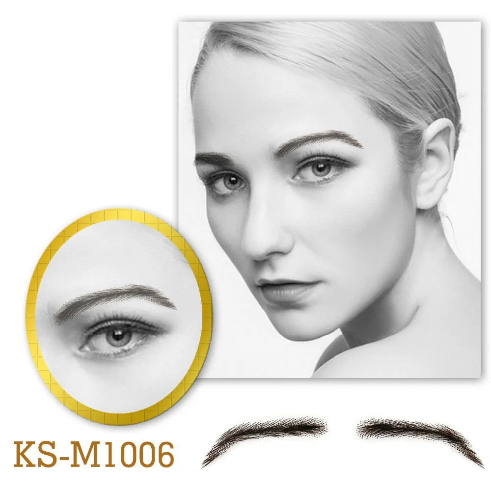 

Neitsi Man's One Pair Invisible Lace Fake Eyebrows 100% Human Hair Fake Eyebrows M1006