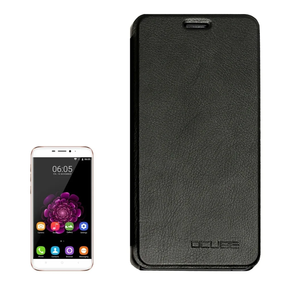 Кожаный чехол книжка occube OUKITEL U20 Plus с горизонтальной текстурой и держателем для