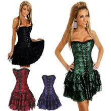 Burvogue Sexy Underbust Corset And Bustier Lace Evening Women Casual Push Up Gothic Corset