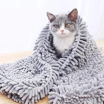 

Quick Drying Pet Bath Towel,Ultra Absorbent Microfiber Chenille Towel with Strong Absorption(S28)
