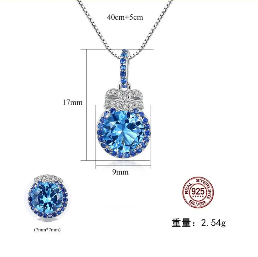 

S925 sterling silver zircon simple female necklace SN02