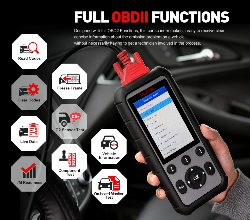 AUTEL MD806 Pro OBD2 Ручной Сканер Обновлен MD806/MD808 со всеми диагностиками системы 7 специальных функций диагностический поиск DTC