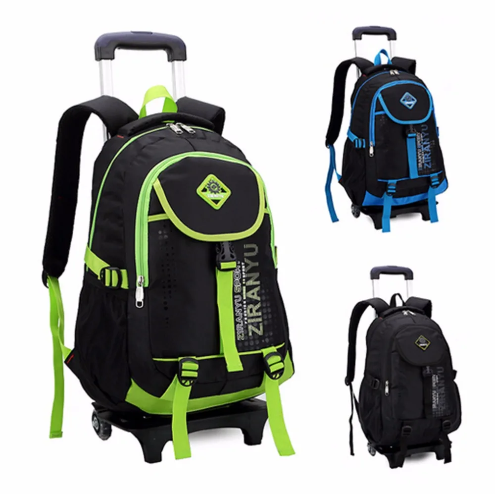 New children school bags wheeled trolley bags backpack kids school bag