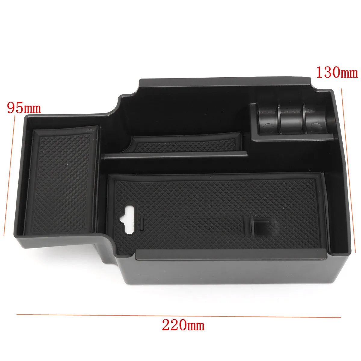 Черная Автомобильная центральная консоль подлокотник коробка для хранения Органайзер лоток для Honda-Civic 2012 2013 220 мм x 130 мм Автомобильный ящик для хранения