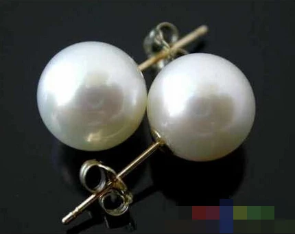 

hot sell new - free shipping 00365 WHITE SEAWATER PEARL EARRING