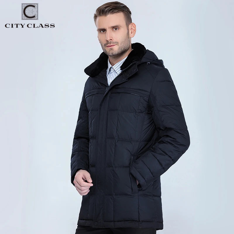 Городской класс, новые мужские модные куртки, пальто, длинная Повседневная биопуховая Съемная искусственный меховой воротник, Мужская Зимняя Толстая теплая куртка, парки 13291