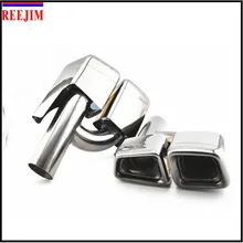 Car Exhaust muffler tip tail pipe for 10-13 Mercedes W212 E Class change into E63 AMG Style car styling