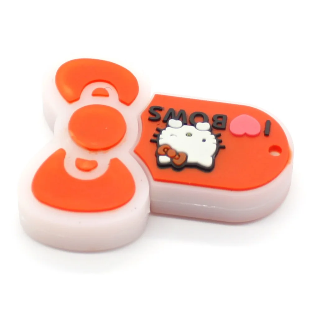 USB флеш-накопитель Kitty Cat с бантом, 32 ГБ, флеш-накопитель с героями мультфильмов, 16 ГБ, реальная емкость, 128 м, 4 ГБ, 8 ГБ, 64 ГБ, милые флешки флеш-накопитель