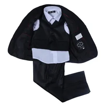 Nimble New Arrival Black Boys Suits for Weddings kids wedding suits 1 set jacket pant vest