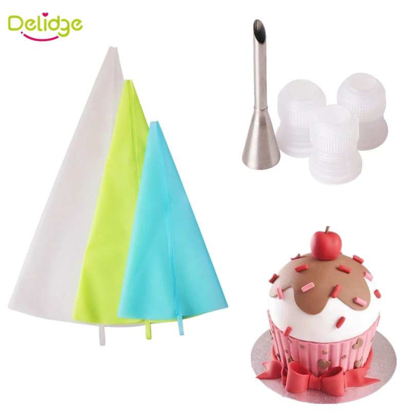 Delidge 1 set Cake Decorating Set 3 Bags+3 Converters+1 ...
