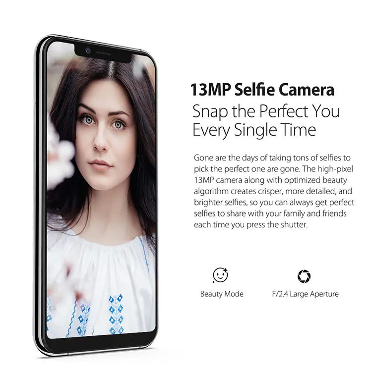 ULEFONE X 4GB RAM 64GB ROM MTK6763 2.0GHz Octa Core 5.85 Inch HD+ Full Screen Dual Camera Android 8.1 4G LTE Smartphone