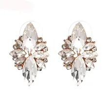 4 цвета, новинка, модные популярные женские серьги-гвоздики с кристаллами, винтажные корейские серьги, трендовые милые блестящие серьги с капельным цветком