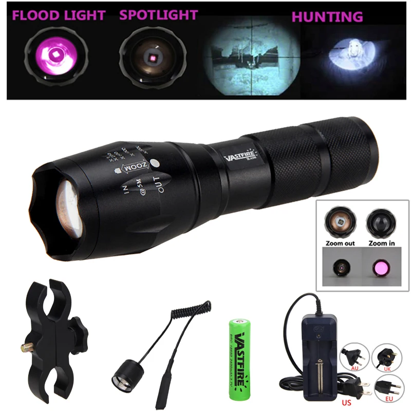 

VastFire 18650/AAA IR 850nm 5w Night Vision Infrared Zoom LED Flashlight Torch Lamp To be used with Night Vision Device