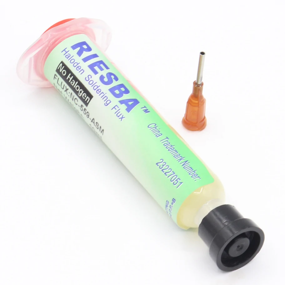 

RIESBA NC-559-ASM BGA No-Clean Solder Paste Welding Advanced Oil Flux Grease 10cc Soldering Repair Tools